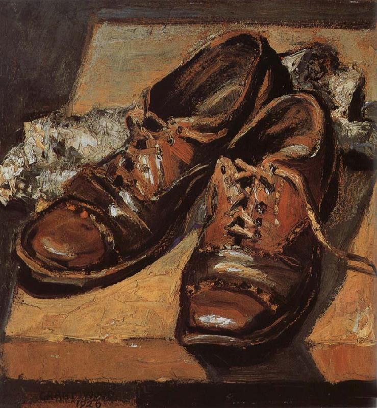 Grant Wood Old shoes oil painting picture